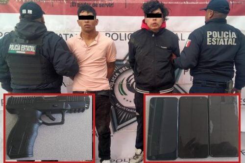 Agarran a motorratones en calles de Toluca tras asaltar a dos mujeres
